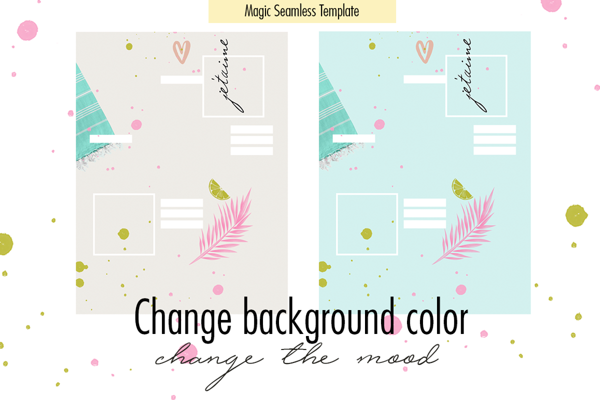 Boho Instagram Seamless Puzzle, a Social Media Template by Instagram templates E.B. (Photo 3 of 5)
