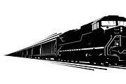 train transport silhouettes, an Illustration by Amazin_art (Thumbnail 17 of 31)