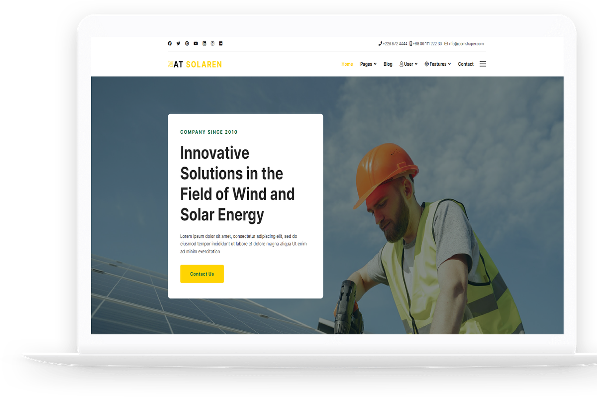 AT Solaren Onepage WordPress Theme, a WordPress Template by LTheme (Photo 2 of 2)