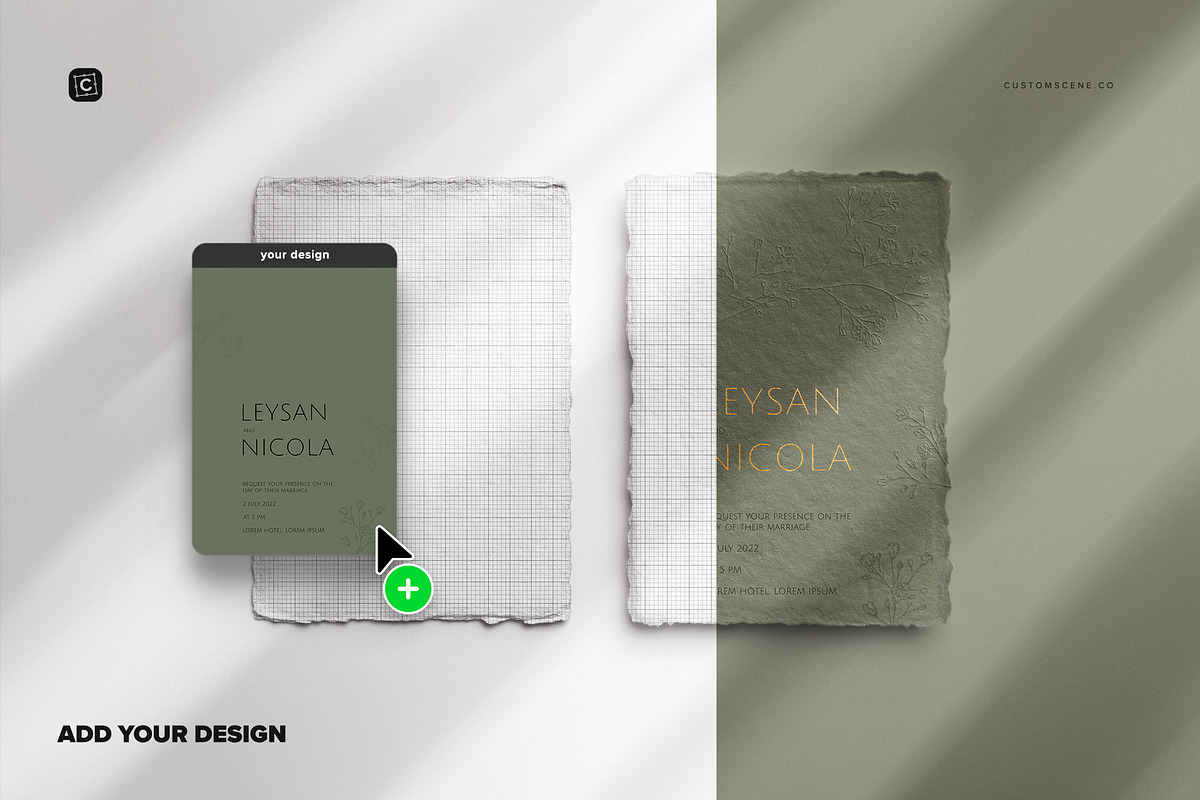 Handmade Paper Deckle Edge Card Set, a Mockup by Custom Scene (Photo 5 of 9)