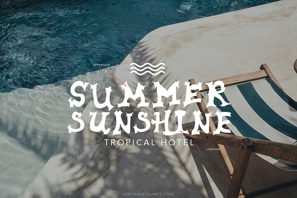Heritance Flames Font, a Font by madeDeduk (Photo 4 of 10)