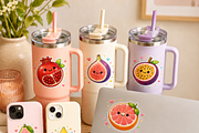 Kawaii Fruit PNG clipart, a Decorative Illustration by HeavensStar (Thumbnail 4 of 8)