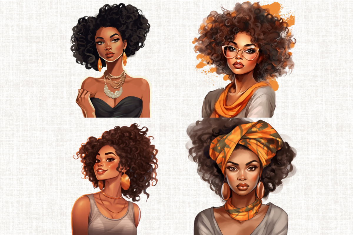 African American Chic Girl, a Person Illustration by Mash Mash Stickers (Photo 5 of 9)