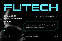 Futech - Modern Technology Font