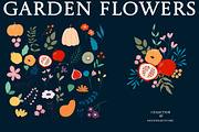 FLORAL GARDEN - clipart collection, a Texture Illustration by Spark Studio Brushes (Thumbnail 7 of 7)