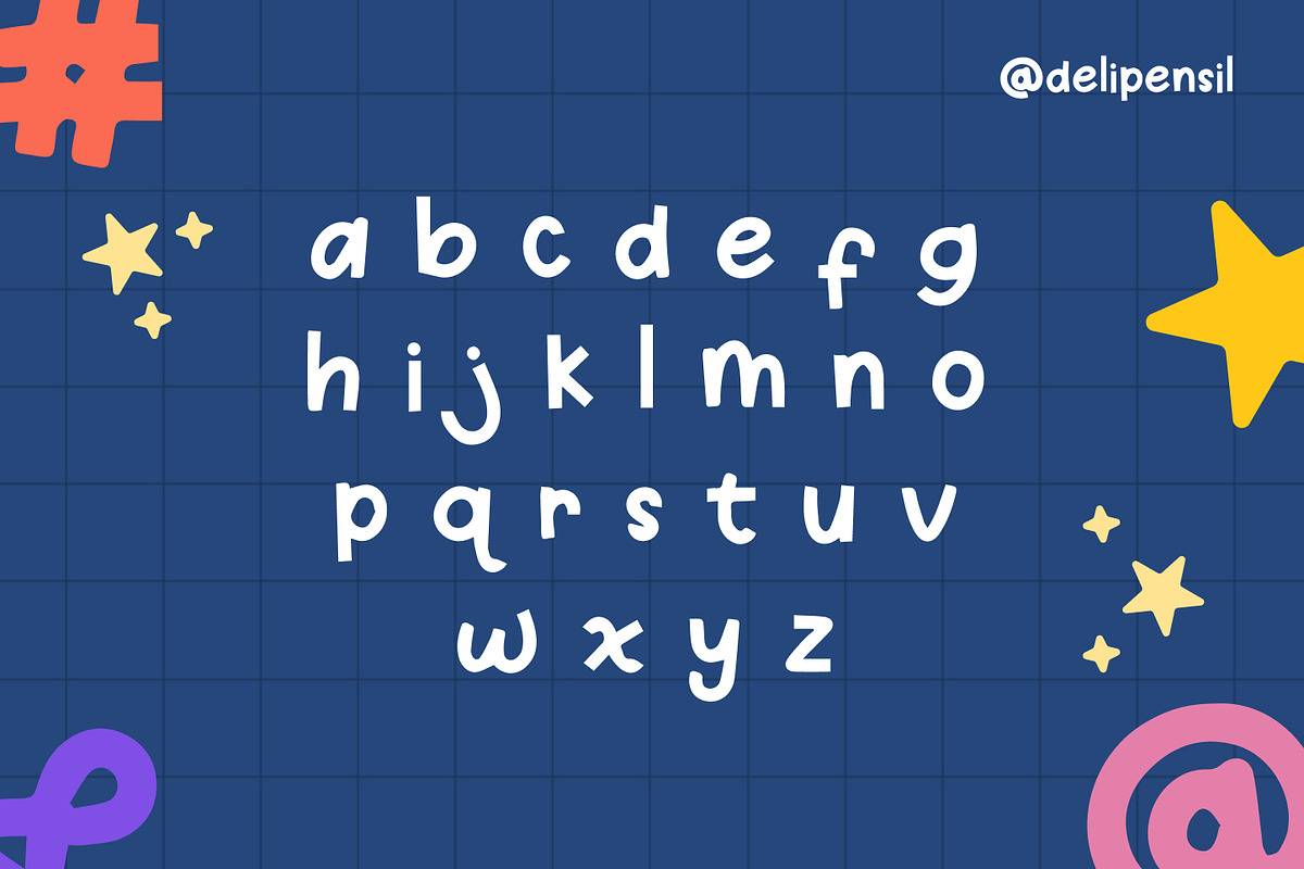 Little Kidzy – Cute Handwriting Type, a Font by delipensil (Photo 6 of 9)
