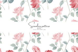 Elegant rose floral seamless pattern, a Pattern Graphic by Pink Studio Art