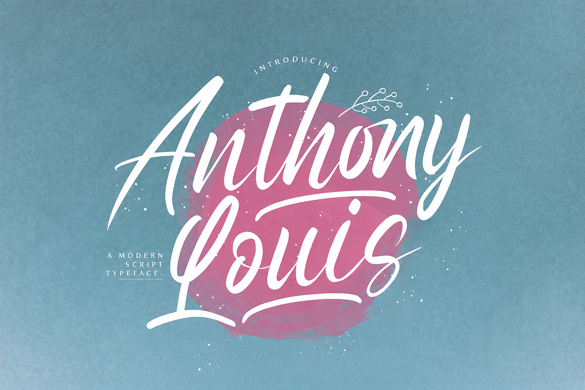 Anthony Louis - Modern Script Font, a Script Font by StringLabs (Photo 1 of 11)
