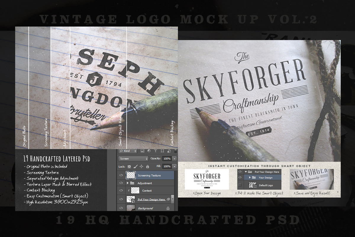 Vintage Logo Mock Up Set Volume 2, a Product Mockup by Yusof Mining (Photo 5 of 5)