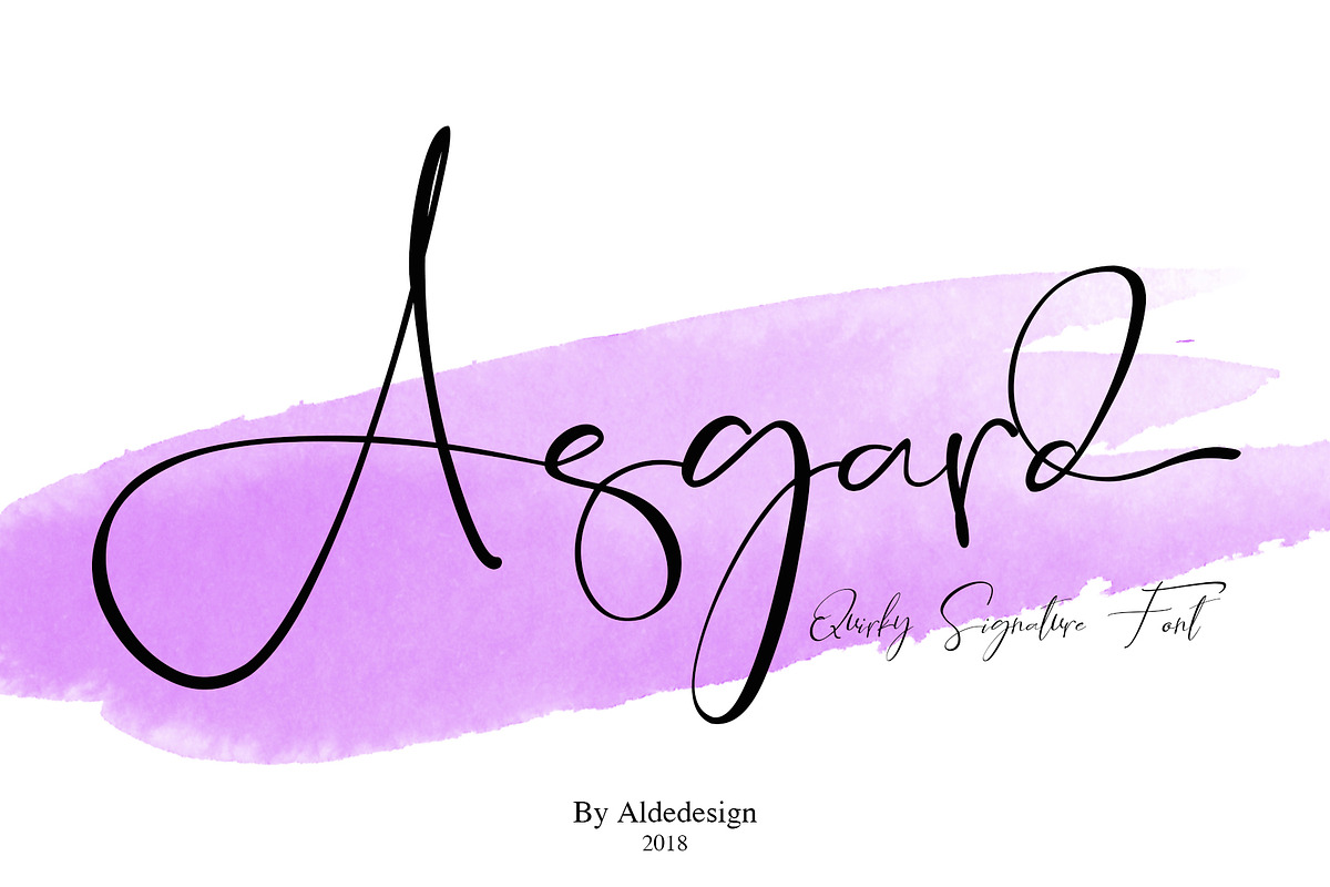 Asgard Signature Font, a Script Font by Aldedesign (Photo 10 of 10)