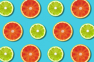 Vibrant citrus fruit food background, a Food & Drink Photo by BOOCYS