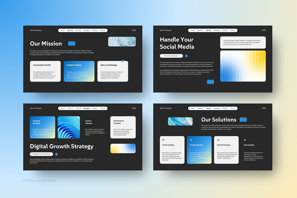 Data-Driven Social Media Agency, a Presentation Template by FIBRINOSÄ (Photo 4 of 7)