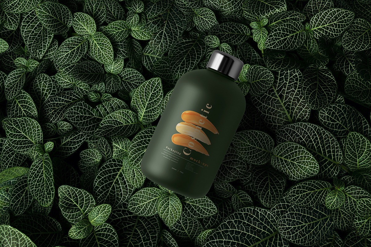 Dark Plastic Cosmetic Mockup Bundle, a Cups & Container Mockup by pmvch (Photo 20 of 111)