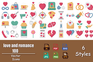 Love and Romance Vector Icons, a Solid Icon by Vector Portal