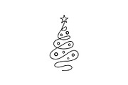 Spiral Star Line Christmas Tree, a Branding & Logo Template by Vectorium Studio (Thumbnail 1 of 2)