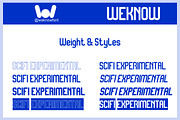 Scifi Experimental Font, a Sans Serif Font by weknow (Thumbnail 7 of 8)