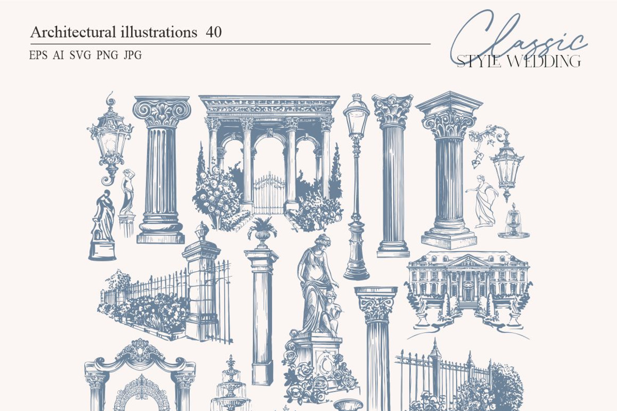 Classic Style Wedding, an Object Graphic by Collection by VY (Photo 9 of 15)