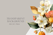 Watercolor Mandarin Clipart Set, a Decorative Illustration by ThaismotaCreativeCo (Thumbnail 13 of 13)