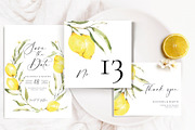 Lemon Watercolor Wedding Set, an Invitation Template by Artberriez (Thumbnail 3 of 5)