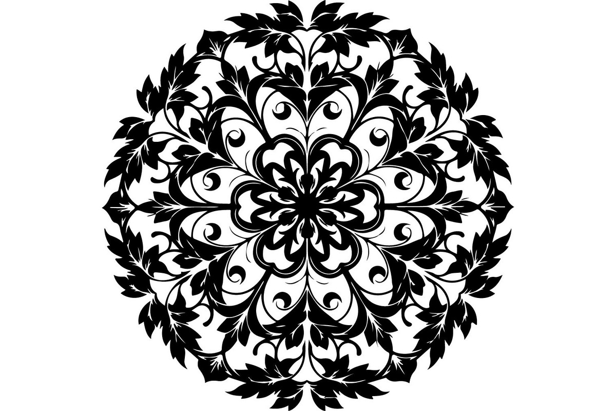 Round Floral Mandala Bundle, a Decorative Illustration by Designer_Momina (Photo 19 of 19)