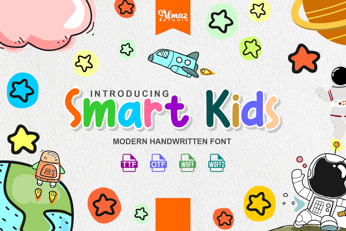 Smart Kids, a Sans Serif Font by almazstudio (Photo 1 of 10)