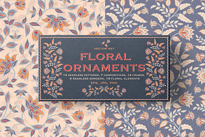 FLORAL ORNAMENTS. Vector Set.