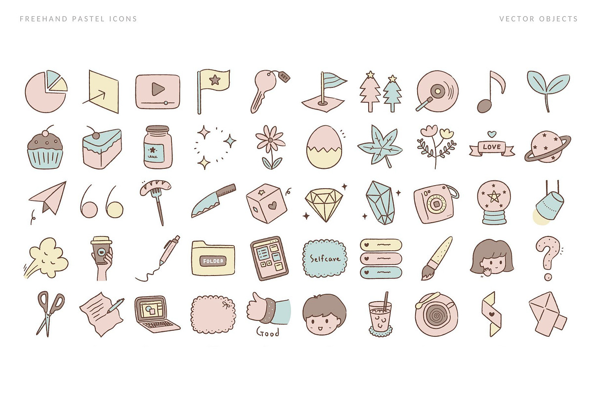 158 freehand pastel icons, an Outline Icon by Pinkbrush (Photo 4 of 6)