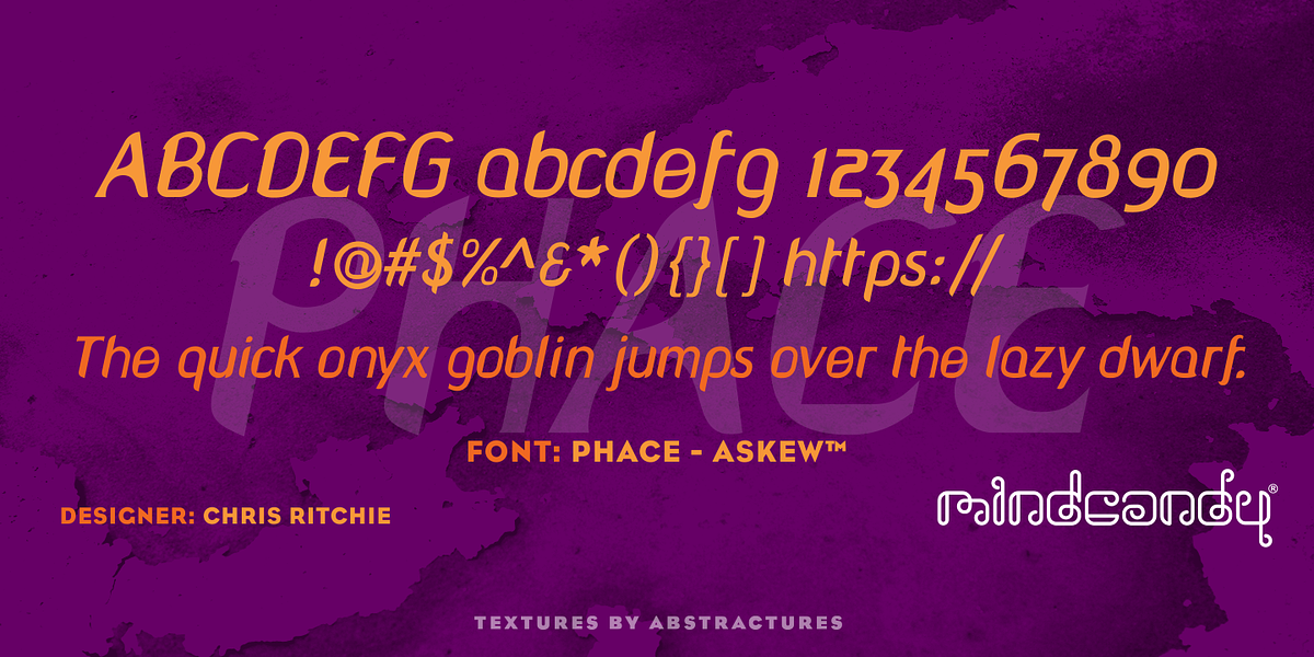 Phace™, a Sans Serif Font by MINDCANDY (Photo 1 of 3)