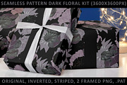 Seamless Pattern Dark Floral Kit, a Pattern Graphic by DanFLCreativo (Thumbnail 2 of 5)