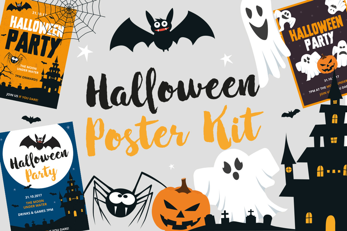 Halloween Poster Kit, an Illustration by lingard design (Photo 1 of 4)
