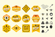 Honey Bee Labels Sticker, a Branding & Logo Template by G7 (Thumbnail 1 of 4)