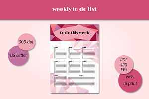 Planner Printable Template A5 Vector