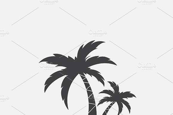 Palm Tropical Tree Icon.