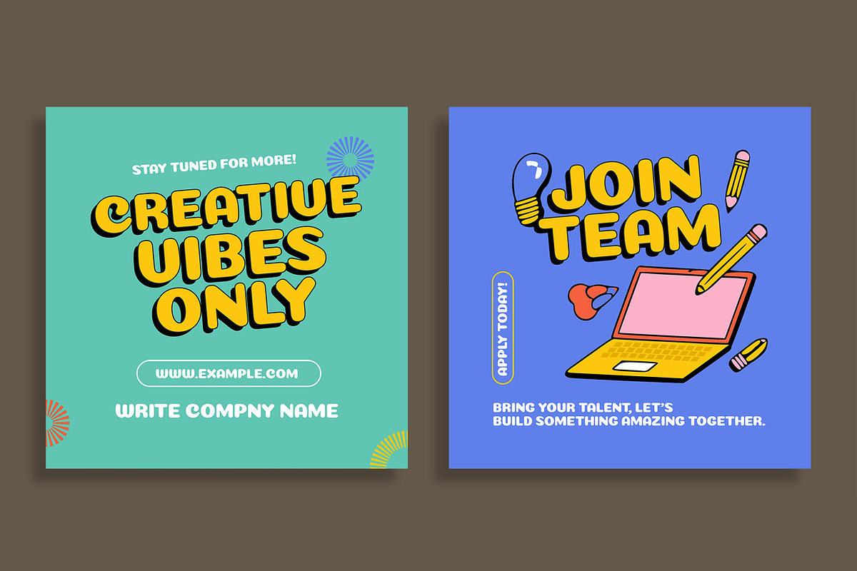 Colorful Social Media Post Template preview 5
