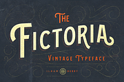 Fictoria Typeface, a Font by Ilham Herry (Thumbnail 1 of 10)