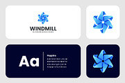 Gradient Blue Windmill Logo Design, a Branding & Logo Template by Artnivora.Std (Thumbnail 2 of 3)