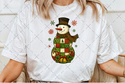 Christmas Snowman Patchwork PNG, an Illustration by Craft Nest (Thumbnail 5 of 6)