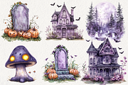 Pastel Halloween Clipart, an Illustration by NadiaTheronArt (Thumbnail 3 of 5)