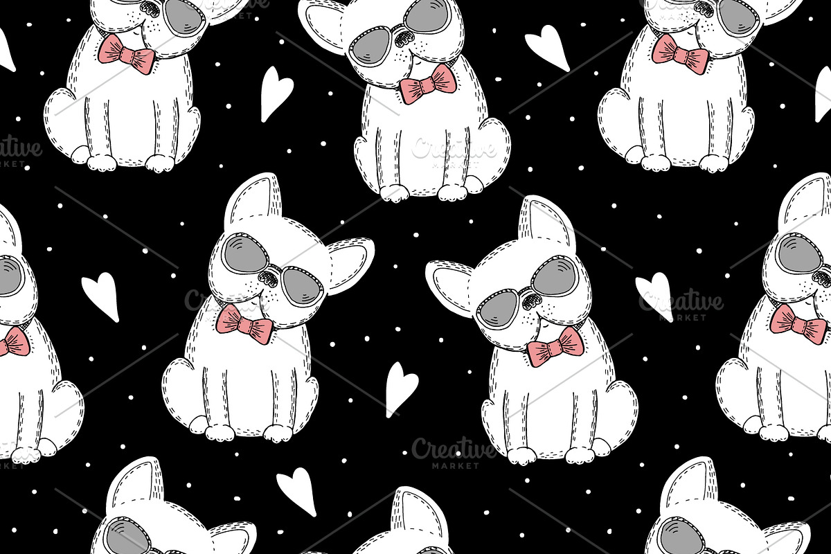 Cute dogs collection!, a Pattern Graphic by Irene_Boiko_ART (Photo 5 of 16)