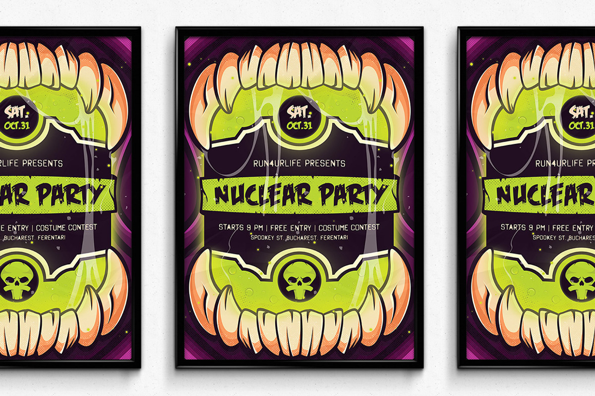 Halloween Nuclear, a Flyer Template by SNK's