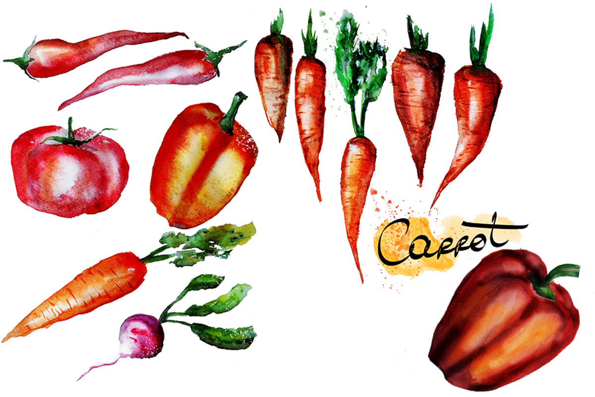 vegetarian set, a Food Illustration by art_mouse (Photo 6 of 10)