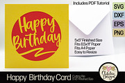 Happy Birthday SVG Cutting File, a Card Template by Clikchic Designs (Thumbnail 3 of 6)