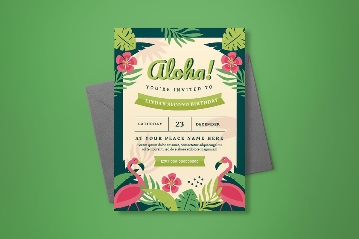 Summer Birthday Invitation, an Invitation Template by graphicook (Photo 1 of 3)