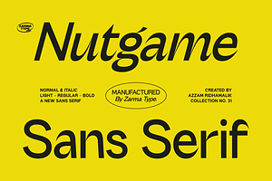 Nutgame - Sans Serif Font