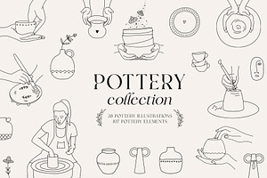 Pottery collection, a Person Illustration by Alisovna