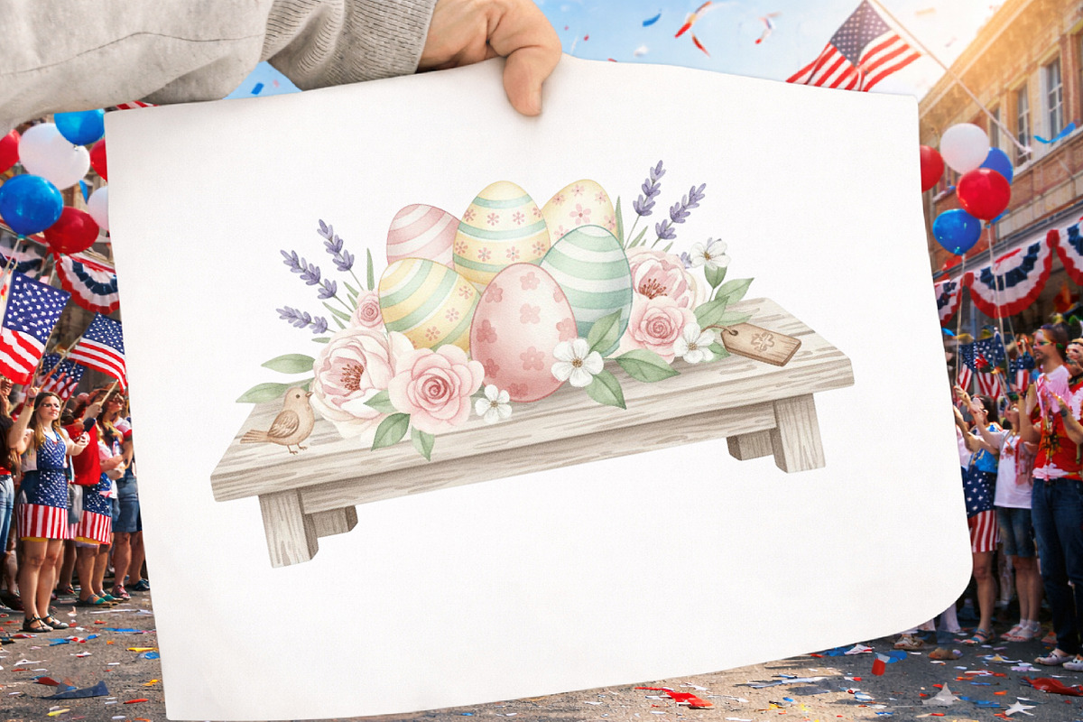 Farmhouse Easter Decor Clipart, an Illustration by GatewayDesign (Photo 3 of 5)