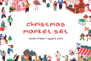 Christmas fair, framed cards designs, a Seasonal Illustration by Good Studio