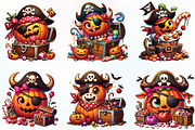 Pumpkin Cherries Coquette Clipart, an Illustration by CraftArtStudio (Thumbnail 2 of 6)