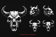 10 Bundle Dark Art Bull Skull Animal, an Illustration by Morspective (Thumbnail 3 of 7)