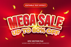 Mega sale text effect